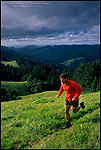 Photo: Ultra-Marathon runner Dean Karnazes training on running trails in the Marin Hills, California - ID# TNF-013