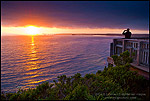 Picture:  Person photographing the sunset from Enderts Beach Overlook, near Crescent City, Redwood National Park, California