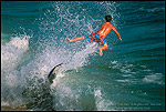 Photo: Skimboarder in air Balboa Newport Beach California