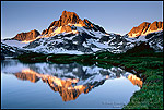 Photo: Banner Peak reflected in 1000 Island Lake, Ansel Adams Wilderness, Eastern Sierra, California