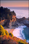 Photo: Waterfall on beach at Julia Pfeiffer Burns State Park, Big Sur Coast, California