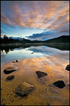 Photo: Morning clouds over Lake Alpine, Alpine County, California