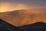 Photo: Sunset light on misty clouds at Aguereberry Point, Death Valley National Park, California