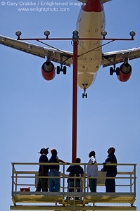 Jet landing at LAX