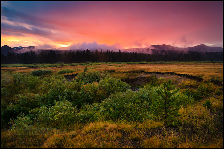 Image: Stormy sunset over Faith Valley, near Carson Pass, Sierra Nevada, California