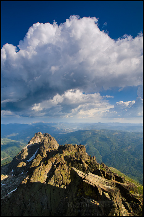 Image: Cumulonimbus Thunderstorm cloud building near the summit of the Sierra Buttes, California