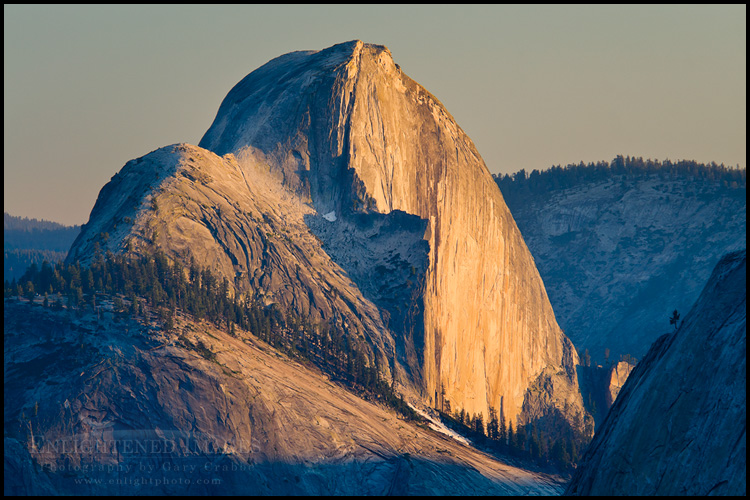 Image: Sunset light on Half Dome from Olmsted Point, Yosemite National Park, California