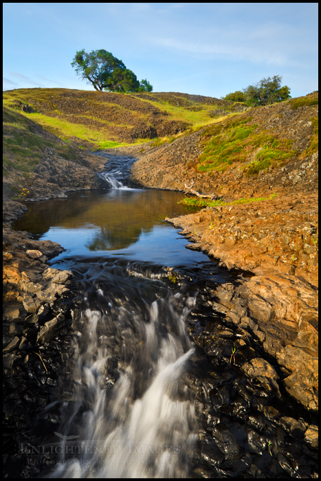 Cascading stream in the North Table Mountain Preserve, near Oroville, California Image: Cascading stream in the North Table Mountain Preserve, near Oroville, California
