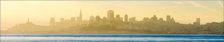 Photo: Panorama of San Francisco at sunrise from across San Francisco Bay, California Image: Panorama of San Francisco at sunrise from across San Francisco Bay, California