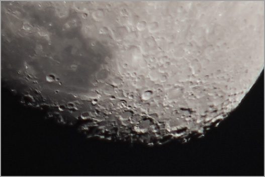 Image: Waxing gibbous moon and companion