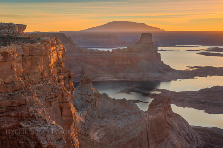 Photo: Sunrise light over Lake Powell and Navajo Mountain, Glen Canyon NRA, Utah Image: Sunrise light over Lake Powell and Navajo Mountain, Glen Canyon NRA, Utah