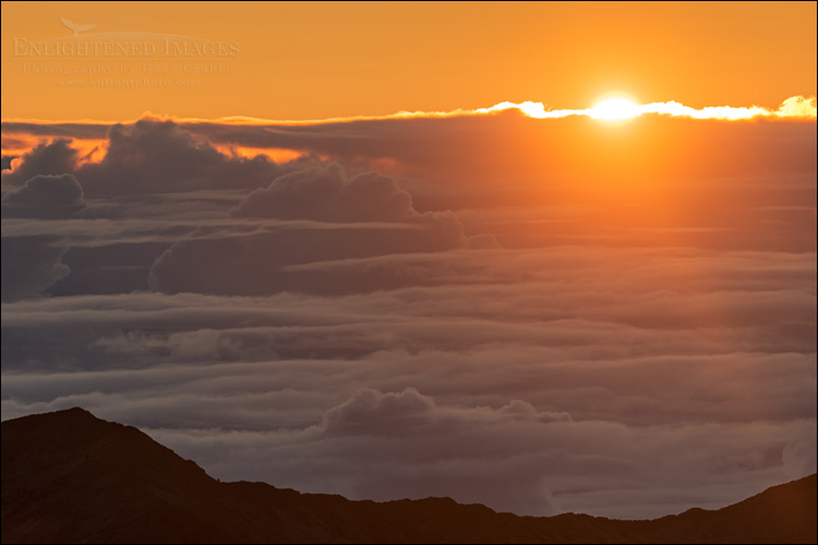 Photo: Sunrise as seen from the summit of Haleakala National Park, Maui, Hawaii Image: Sunrise as seen from the summit of Haleakala National Park, Maui, Hawaii