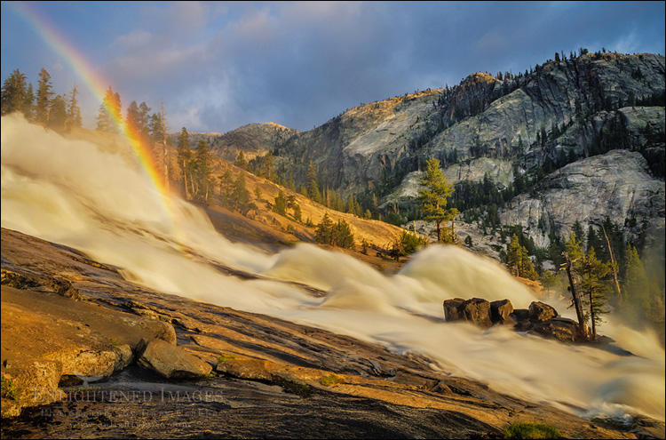 Photo: Rainbow in LeConte Fall, along the Tuolumne River, Yosemite National Park, California Image: Rainbow in LeConte Fall, along the Tuolumne River, Yosemite National Park, California