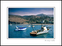 Boats anchored of Two Harbors, Catalina Island, Southern California Coast