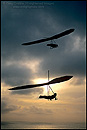 Photo: Hang gliders at sunset, San Francisco, California