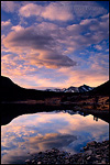 Picture: Clouds at sunrise over Ellery Lake and Tioga Pass, just outside of Yosemite, California