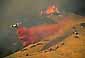Aerial fire supression retardant drop, Mount Diablo State Park, California
