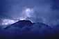 Evening storm clouds over mountain peak near Squamish, British Columbia, Canada