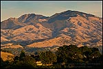 Photo: Sunset light on Mount Diablo, from Lafayette, California