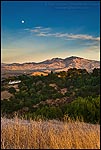 Picture: Moon rising over Mount Diablo and the East Bay Hills from Lafayette Ridge, Lafayette, California