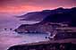 Sunset over the Pacific Ocean near Bixby Creek, Big Sur Coast, California
