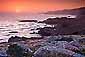 Sunset over coastal bluffs and the Pacific Ocean, Salt Point State Park, Sonoma Coast, California