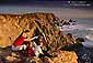 Family watching for whales from Bodega Head, Sonoma Coast, California