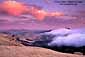Fog moving over the Berkeley Hills at sunset, from the hills above Orinda, Contra Costa County, California