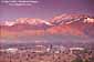 Winter snow at sunset on Mount Diablo, from Pleasant Hill, Contra Costa County, California