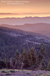 Sunrise over theSierra from Andosite Peak, near Donner Summit, Lake Tahoe Area, California