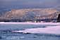 Winter sunrise along the North Shore at Kings Beach, Lake Tahoe, California