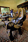 Antique wooden carving of African elephant, Handley Cellars, near Navarro, Mendocino County, California