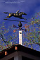 Weathervane atop Seabiscuit Barn, Ridgewood Ranch, near Willits, Mendocino County, California