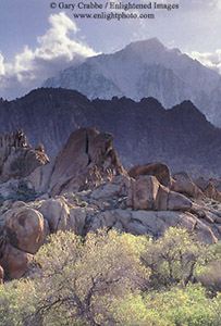 Spring afternoon in the Alabama Hills, beneath Lone Pine Peak, Eastern Sierra, California