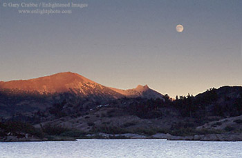 Moonrise over 1000 Island Lake, Ansel Adams Wilderness, Eastern Sierra, California
