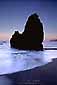 Evening light and breaking waves at a small coastal cove, Point Lobos State Reserve, Monterey County, California