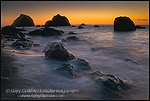 Picture: Sunset light over seastacks and coastal rocks on beach at False Klamath Cove, Redwood National Park, California