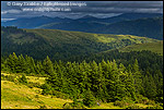 Picture: Clouds and sunlight on the rugged rolling hills of the Lost Coast, Humboldt County, California