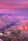 Alpenglow on clouds at sunset over the Grand Canyon, Arizona