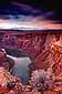 Storm clouds over the Colorado River canyon at sunset, near Page, Arizona