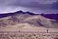 Rain storm clouds over high deset near Keeler, California