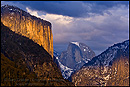 Photo: El Capitan and Half Dome at sunset, Yosemite National Park, California