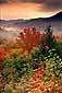 Fall Colors at Sunrise below Kancamagus Pass, White Mountains, New Hampshire