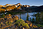 Morning light on Jacks Peak, above Susie Lake, Desolation Wilderness, California