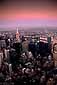 Evening twilight over New York City, New York