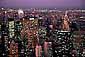 Evening twilight over New York City, New York