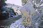 Picture: Caution sign at corner turn on snow dusted road, Mines Road, Alameda County, California