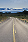 Image: Two lane desert highway through Valley of Fire State Park, Nevada