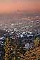 Sunrise light over downtown Los Angeles, southern California