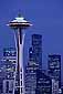 Evening light over the Space Needle and downtown Seattle, Washington